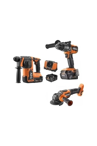 Aeg BBH 18BL2 + BSB 18BL2 + BEWS18 125BLPX2 - L1850SHD X3 Üçlü Akülü Montaj Seti