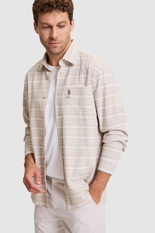 U.S. Polo Assn. Erkek Taş Uzun Kollu Gömlek 50324782 Vr049 Taş Rengi