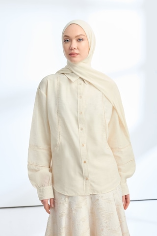 Armanda Organic Touch Ketens Viskoz Şal- 3601 Ekru