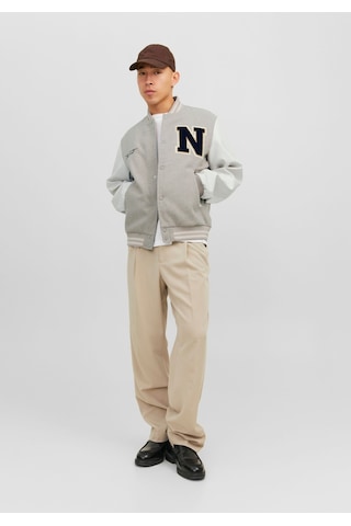 Jack & Jones Harf İşlemeli Bomber Ceket - College 12241559 Crockery Siyah