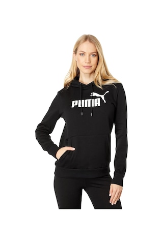 Puma Kadın Kapşonlu Ess Logo Hoodie Sweatshirt Siyah