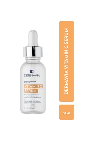 Dermavia Aydınlatıcı Leke Karşıtı Vitamin C Serumu 30 Ml Parlak Dayanıklı Görünüm