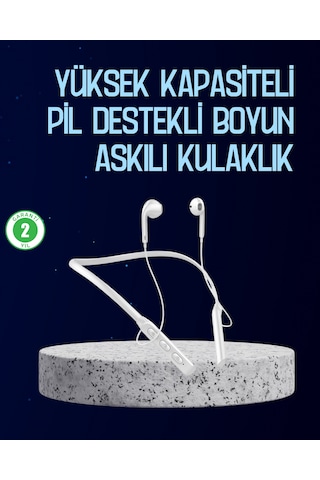 Usb Şarjlı Uzun Ömürlü Boyun Askılı Bluetooth Kulaklık Diğer