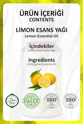 Limon Yağı Lemon Essential Oil 10 Ml.