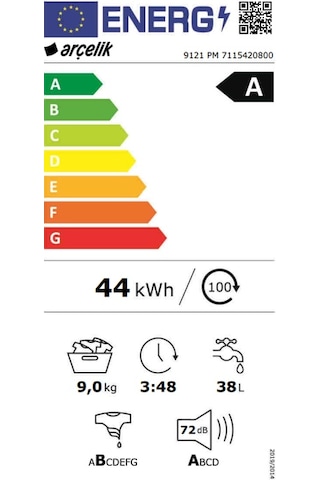 Arçelik 9121 PM 1200 Devir 9 KG Çamaşır Makinesi