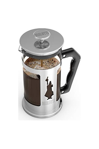 Bialetti - Preziosa French Press: Yaklaşık 350ml Kapasiteli Kahve Hazırlayıcı - 18/10 Paslanmaz Çelik Gövde - Bulaşık Makinesinde Yıkanabilen Borosilikat Cam Sürahi - Paslanmaz Çelik Filtre Sistemi Açık Mavi