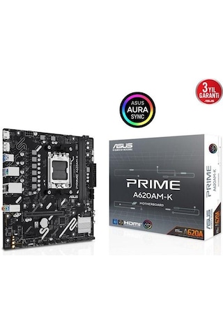 Asus Prıme A620am-k Ddr5 Hdmı-dp Pcıe 4.0 Am5 Matx
