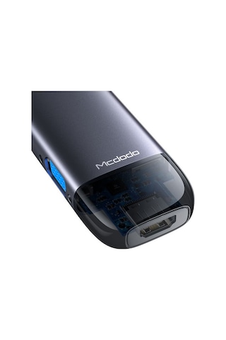 Mcdodo Hu-7420 10İn1 Type-C Gigabit Lan+Hdmı+Apple Uyumlu MacBook +Vga Çevirici Çoklayıcı Adaptör-Gri
