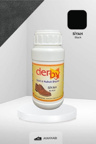 Derby Siyah Süet & Nubuk Deri Boyası 250 Ml / Süet Nubuk Ayakkabı Boyası