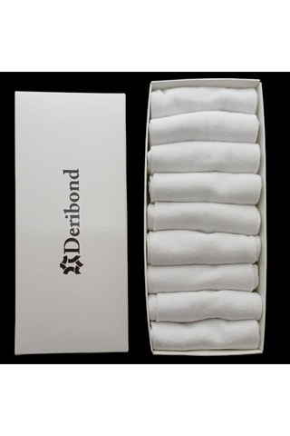 Deribond Patik Pamuklu Kadın Çorap 9 Adet Beyaz