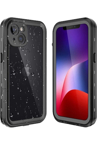 Apple Uyumlu iPhone 13 Kılıf Su Geçirmez 1-1 Zırhlı Silikon Kapak