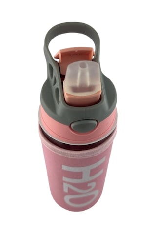 H2o Kılıflı Pipetli Cam Matara 500 Ml Pembe