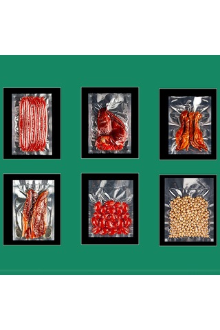 Hangfox 100 Adet Gıda Saklama Torbası - Vakumlu, Nokta Desenli, Çeşitli Boyutlar 20x30cm Vb.