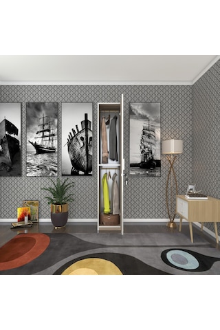 Kenzlife Kilitli Gardırop Öğrenci Dolabı Tek Kapılı Günebakan Crd 180 35 42 Gardolap Dolap Ofis