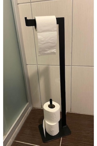 lyla concept Sağlam Siyah Özel Tasarım Banyo Kağıtlığı Biriktirmeli Kare Döküm