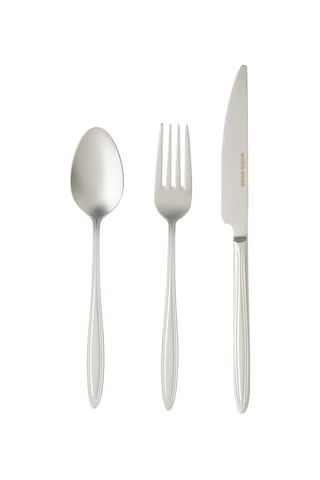 Mudo Home Essen 18 Parça Tatlı Çatal Kaşık Bıçak Seti Mat Gümüş