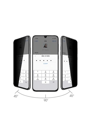 Hubrendy Tedarik Samsung A23 Uyumlu Hayalet Ekran Gizli Tam Kaplayan Kırılmaz Cam Seramik Ekran Koru