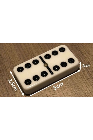 Büyük Boy Domino Oyun Seti Seramik Kemik Domino Taşı Seti Çantalı