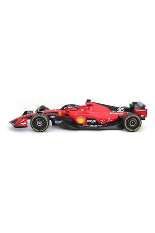 Ferrari Sf-23 1:24 Ölçek Sürücü Figürlü Döküm Model Yarış Arabası Kırmızı