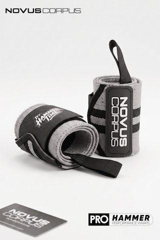 Ağırlık Bilekliği Wrist Wraps Crossfit Fitness Bilekliği Bilek Koruyucu Destek Bilekliği - 2 Adet - Gri/siyah