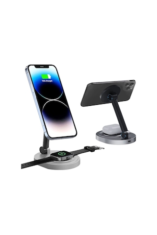 Magnetisk Trådlös Laddningsstativ För Magsafe-laddare, Hopfällbar 15w Snabb Trådlös Laddningsstation För Iphone 14/13/12