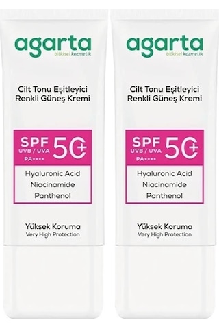 Agarta Cilt Tonu Eşitleyici Kapatıcı Etkili Güneş Kremi 50 Ml