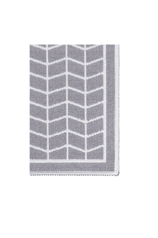 Baklava Doğal Pamuklu 2'li Banyo Paspas Seti 60x100-50x60 Cm - Gri Gri
