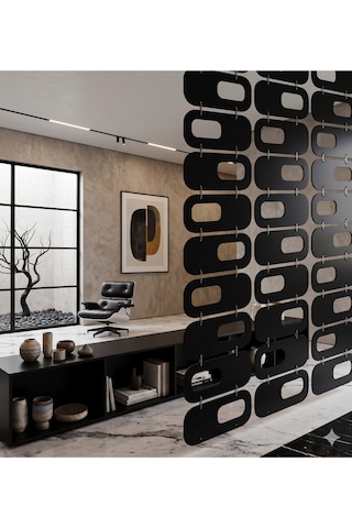 Lazer Kesim Paravan, Ahşap Separatör, Oda 4'lü Panel Levha Model35 40 X 40 Cm