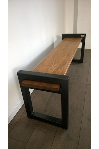 Halevia Metal Ahşap Oturma Bench.