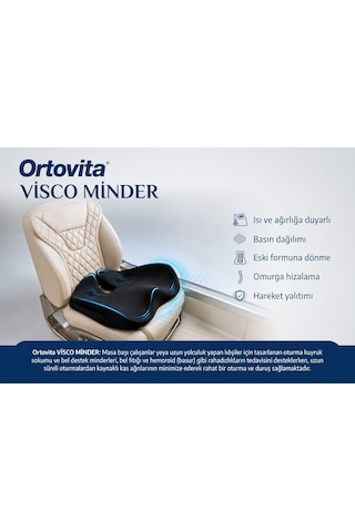 Yeni Nesil Visco Ortopedik Ergonomik Siyatik Ağrı Giderici, Minderi Koltuk Yükseltici Ortopedik Araba Minderi 1