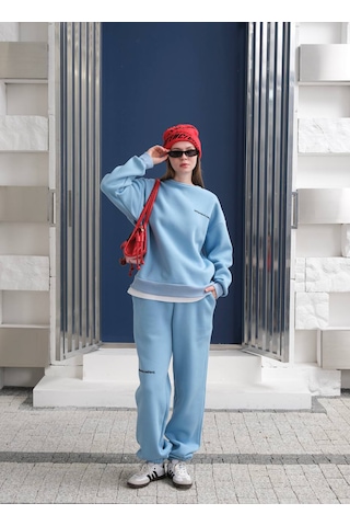 Fonna Fashion Esf-2304 Bayan Eşofman Takım Mavi