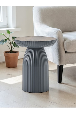 Msy Home Diamond 3'lü Bohem Mantar Zigon Ve Orta Sehpa Yan Sehpa Seti Siyah-ceviz