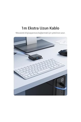 Usb 3.0 4 Portlu Hub Çoklayıcı Siyah 50 Cm 01
