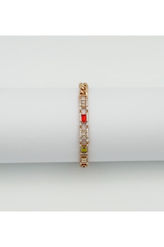 18k Rose Gold Plated Luna Baget Bileklik Rose Gold 18k Rose Gold Plated Luna Baget Bileklik Rose Gold
