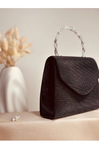 Elora Atelier Elora Lurex Dokulu Simli Siyah Çanta Çok Renkli