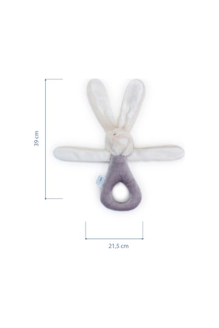 Babyjem Tutmalı Çıngıraklı Mini Peluş Tavşan Taş 842