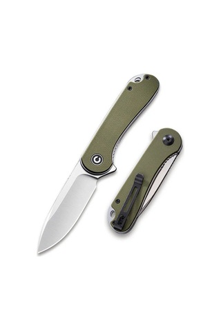 Civivi Elementum Green G10 Handle Satin Finished D2 Blade Kamp Çakı Yeşil