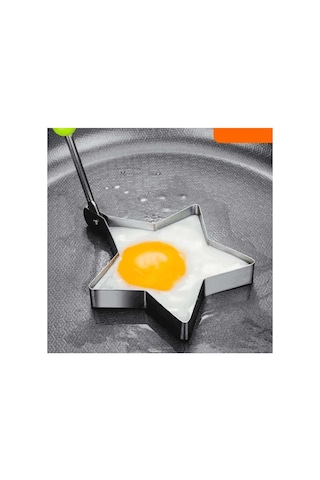 Metalik Yıldız Şeklinde Metal Omlet Yumurta Ve Krep Kalıpları Evimdeyokyok