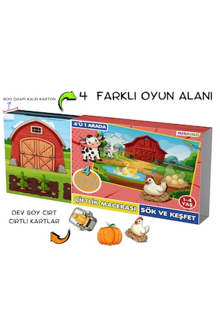 1-4 Yaş Cırt Cırtlı Etkinlik Seti Çiftlik Macerası Sök Ve Keşfet