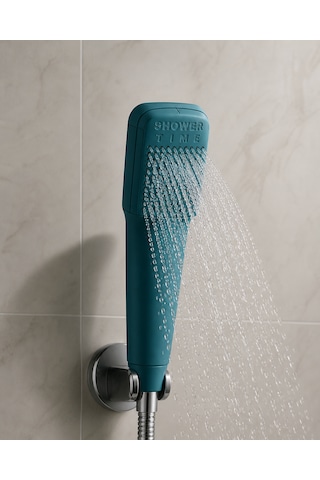 Muraytekno Shower Tıme Renkli Duş Başlığı Güçlü Su Akışı Modern Tasarım El Duşu Mavi