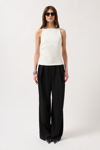 Sensuelle Sırt Kurdele Detay Bluz Beyaz