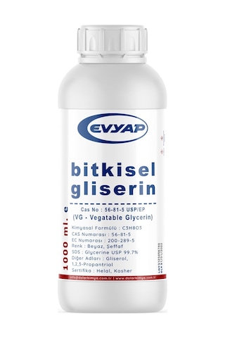 Evyap Bitkisel Gliserin %99.7 Saflık 1 L