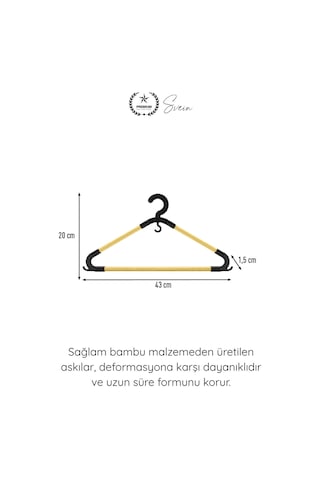 Askı 3'lü Bambu Ahşap Elbise Askısı Yetişkin Doğal Ahşap Kaymaz Dayanıklı Kıyafet Askılığı Gömlek C Çok Renkli