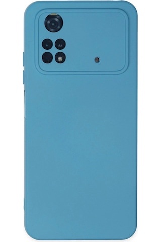 Durukar Poco M4 Pro 4g Kılıf Nano İçi Kadife Silikon - Mavi