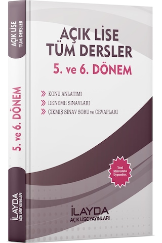 Açık Lise 5. ve 6. Dönem Tüm Dersler Yardımcı Kitabı