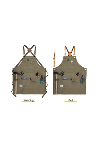 Sones Marangoz Elektrikçi Bahçe Ağır Tuval İş Önlüğü, Renk: Haki