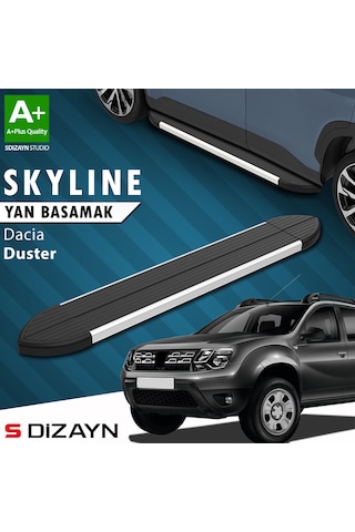 S-dizayn Dacia Duster Skyline Aluminyum Yan Basamak 173 Cm 2009-2018 A+ Kalite