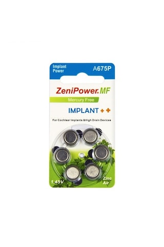 Zenipower İmplant Pili 10 Paket 60 Adet Kulaklık Pili