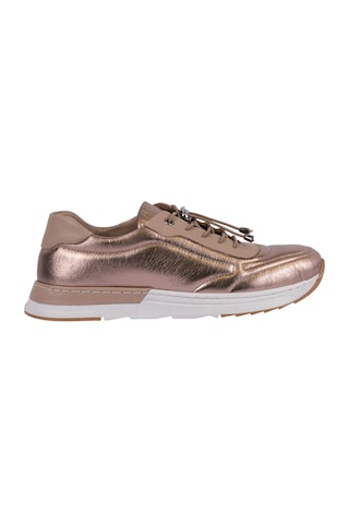 Napa Shoes Hakiki Deri Hızlı Bağcıklı Ortopedik Taban Spor Ayakkabı Napa-383 Bronz