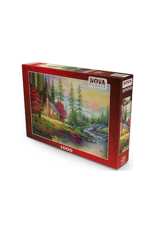 Nova 41075 - 1000 Parça Ormandaki Dağ Evi Puzzle